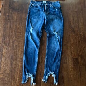 Hudson Blair Super Skinny Distressed Jeanss